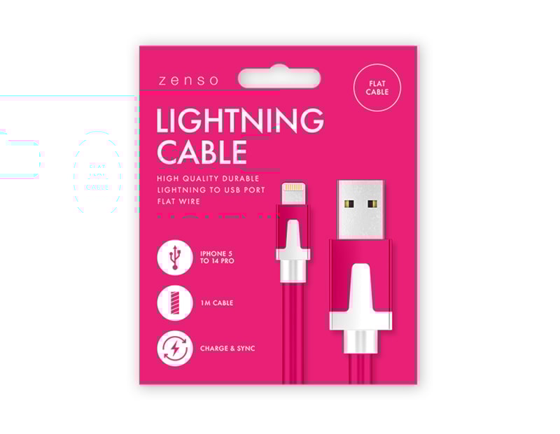 Wholesale Lightning to USB Flat Cable 1M Wholesale Lightning to USB Flat Cable 1M