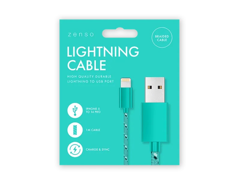 Wholesale Lightning to USB Braided Cable 1M