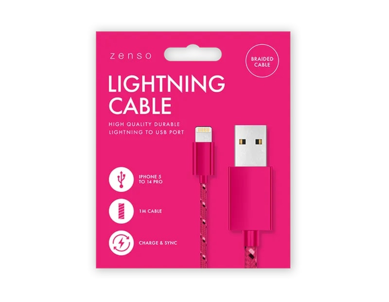 Wholesale Lightning to USB Braided Cable 1M Wholesale Lightning to USB Braided Cable 1M
