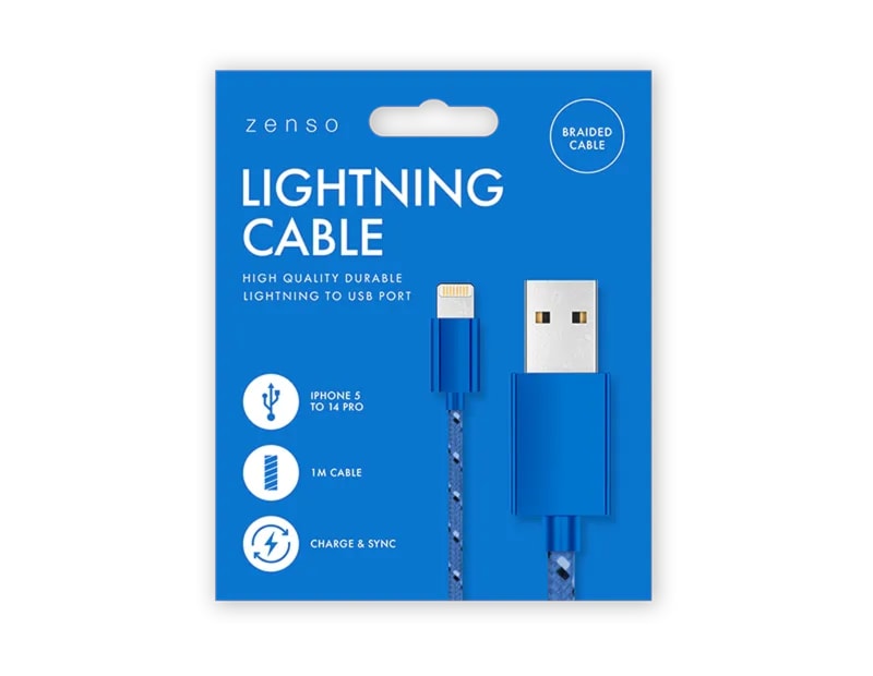 Wholesale Lightning to USB Braided Cable 1M