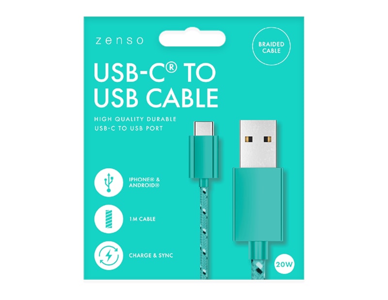 Wholesale Type C USB cable 1M Braided Bulk Buy Type C USB cable 1M Braided