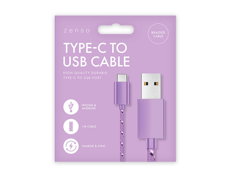 Wholesale Type C USB cable 1M Braided Wholesale Type C USB cable 1M Braided