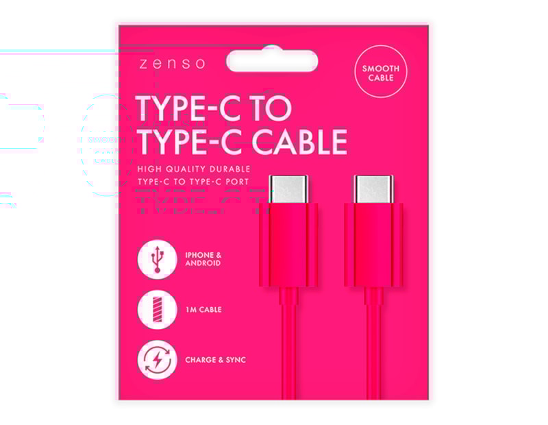 Wholesale Type C to Type C Coloured Cable 1M | Gem imports Ltd. Wholesale Type C to Type C Coloured Cable 1M | Gem imports Ltd.