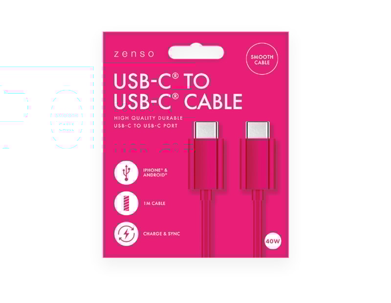 Wholesale Type C to Type C Coloured Cable 1M | Gem imports Ltd. Wholesale Type C to Type C Coloured Cable 1M | Gem imports Ltd.