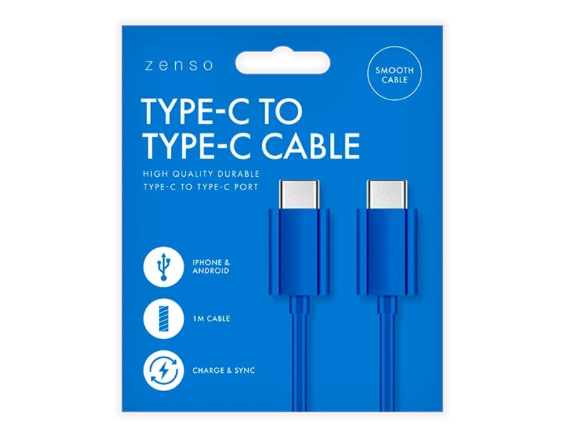 Wholesale Type C to Type C Coloured Cable 1M | Gem imports Ltd.