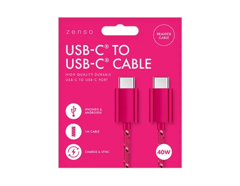 Wholesale Type C to Type C Braided Cable 1M Wholesale Type C to Type C Braided Cable 1M