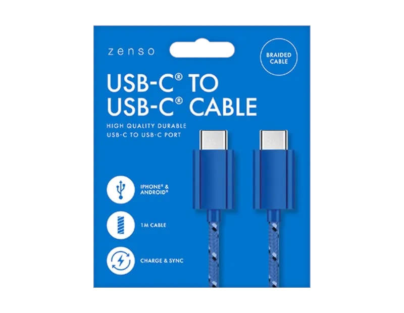 Wholesale Type C to Type C Braided Cable 1M Wholesale Type C to Type C Braided Cable 1M