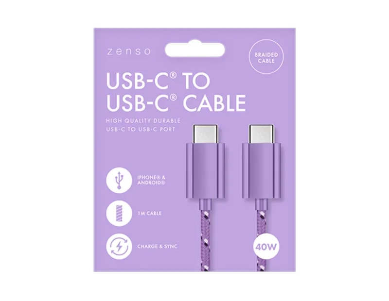 Wholesale Type C to Type C Braided Cable 1M Wholesale Type C to Type C Braided Cable 1M