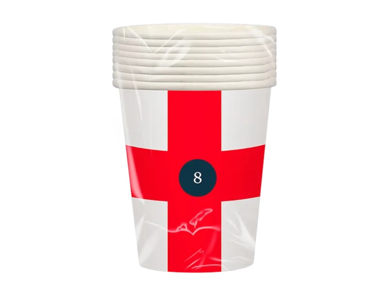 Wholesale England Printed Cup 500ml 8pk CDU