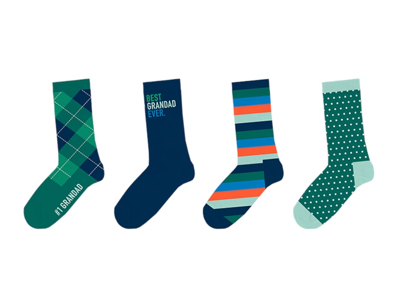 Wholesale Father's Day Grandad socks Gift Set 4PK