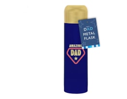 Wholesale Father's Day Foil Metal Flask 24.5 x 7cm