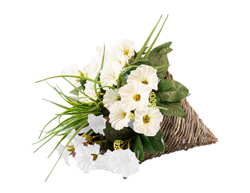 Wholesale Pointed Artificial Petunia Hanging Basket Wholesale Pointed Artificial Petunia Hanging Basket