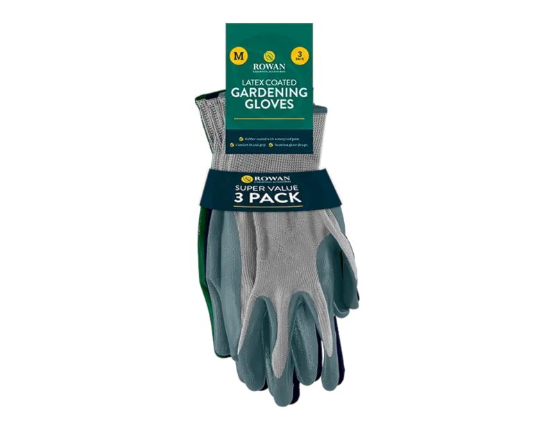 Wholesale Latex Coated Gardening Gloves 3pk