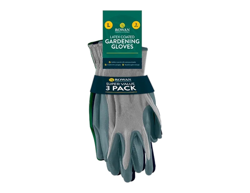 Wholesale Latex Coated Gardening Gloves 3pk Wholesale Latex Coated Gardening Gloves 3pk