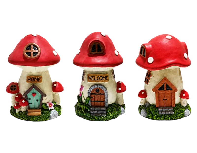 Wholesale Resin Mushroom House 17cm Wholesale Resin Mushroom House 17cm