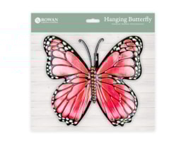 Wholesale Large Metal Hanging Butterfly in Pink