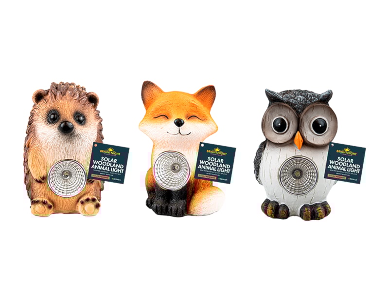 Wholesale Woodland Animal Solar Light 12cm CDU