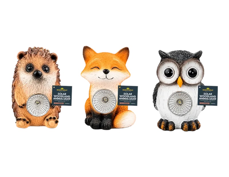 Wholesale Woodland Animal Solar Light 12cm CDU Wholesale Woodland Animal Solar Light 12cm CDU