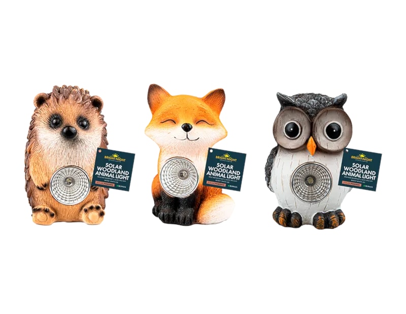 Wholesale Woodland Animal Solar Light 12cm CDU