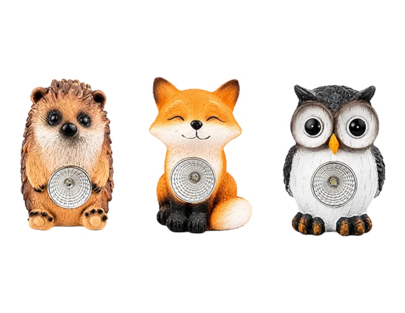 Wholesale Woodland Animal Solar Light 12cm CDU Wholesale Woodland Animal Solar Light 12cm CDU