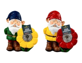 Wholesale Gnome with Flower Solar Light 15cm CDU Wholesale Gnome with Flower Solar Light 15cm CDU