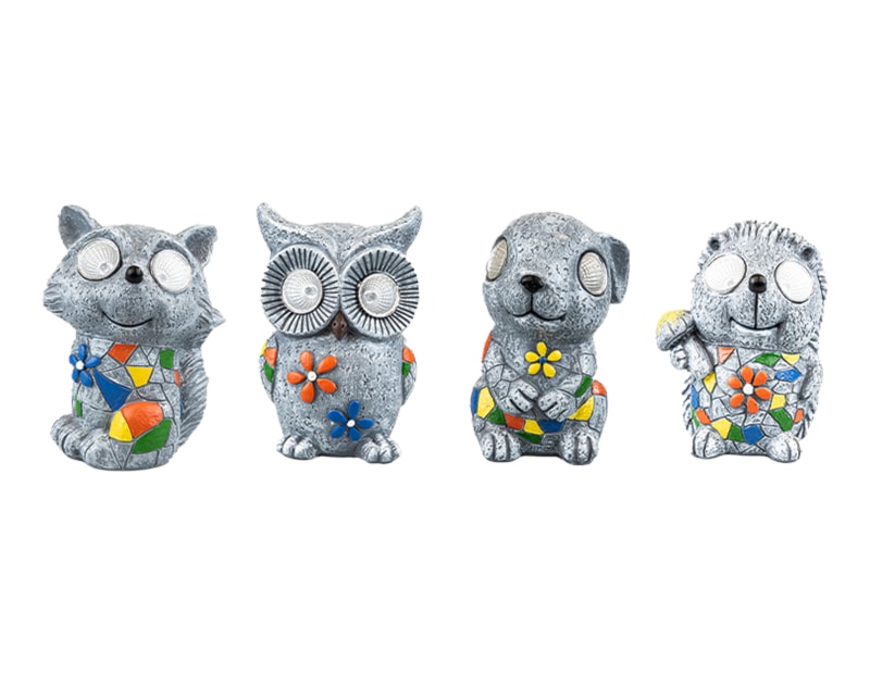 Wholesale Stone-Look Animal Solar Light 13.5cm CDU