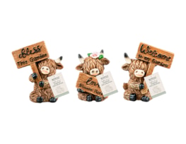 Wholesale Highland Cow Decoration 9cm CDU Wholesale Highland Cow Decoration 9cm CDU