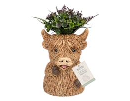 Wholesale Artifical Plant in Highland Cow Planter CDU