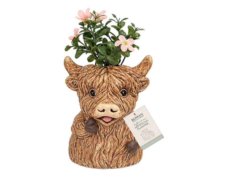 Wholesale Artifical Plant in Highland Cow Planter CDU