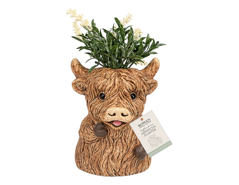 Wholesale Artifical Plant in Highland Cow Planter CDU