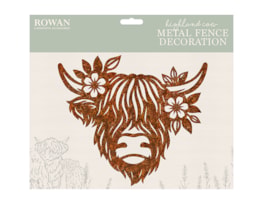 Wholesale Metal Highland Cow Fence Decoration Bulk buy Metal Highland Cow Fence Decoration