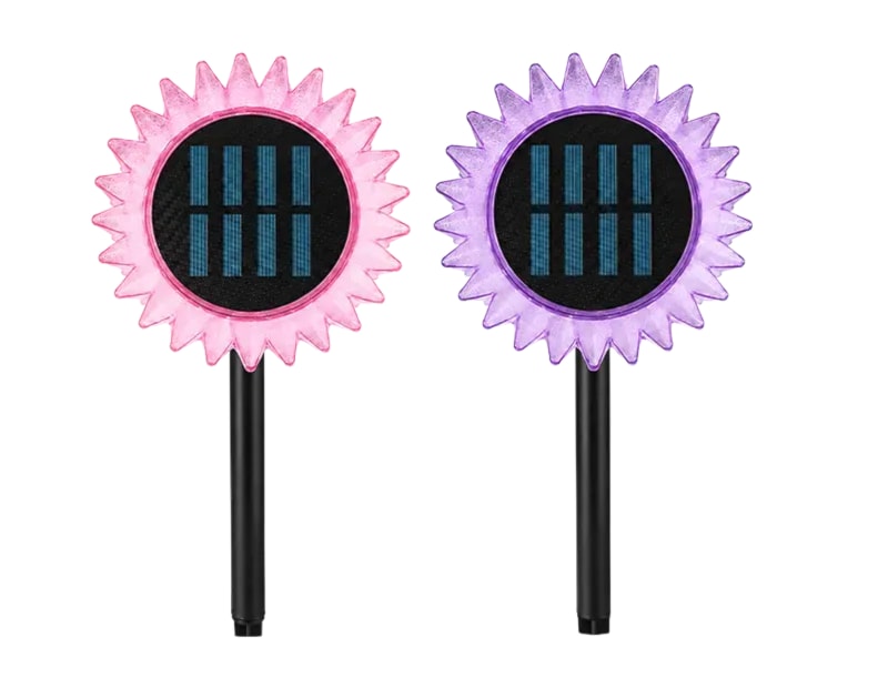 Flower Stake Solar Light 38cm CDU
