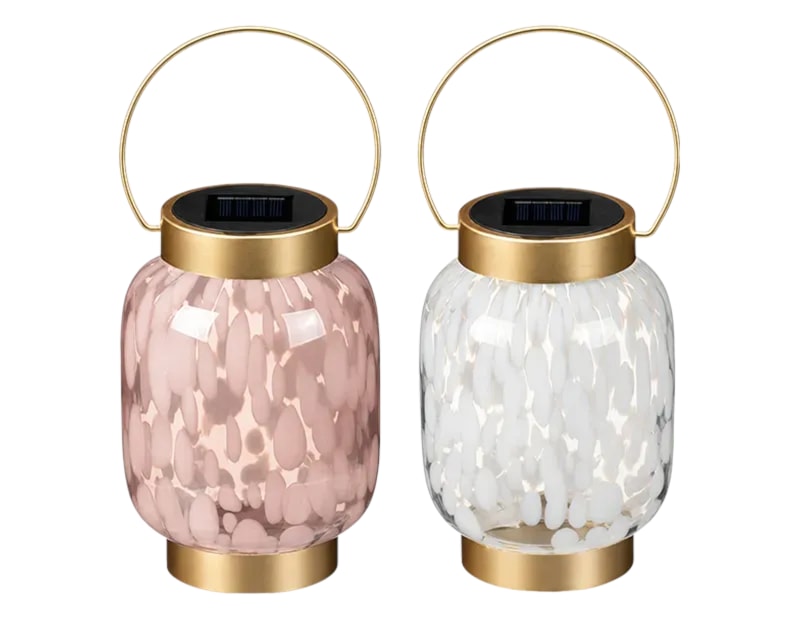 Confetti Glass Solar Light Lantern CDU Confetti Glass Solar Light Lantern CDU