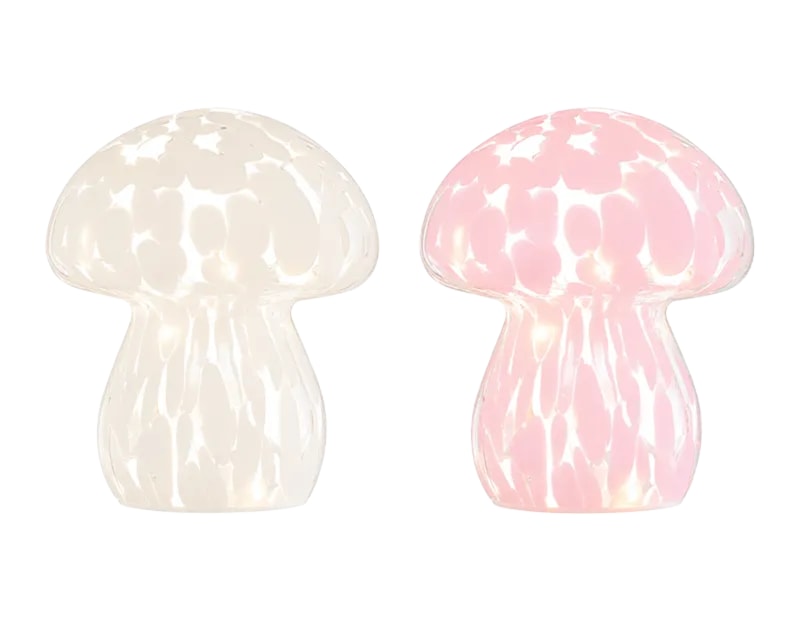 Confetti Glass Mushroom Solar Light  CDU