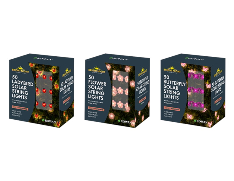 Cute Firefly Solar String Lights 50pk CDU