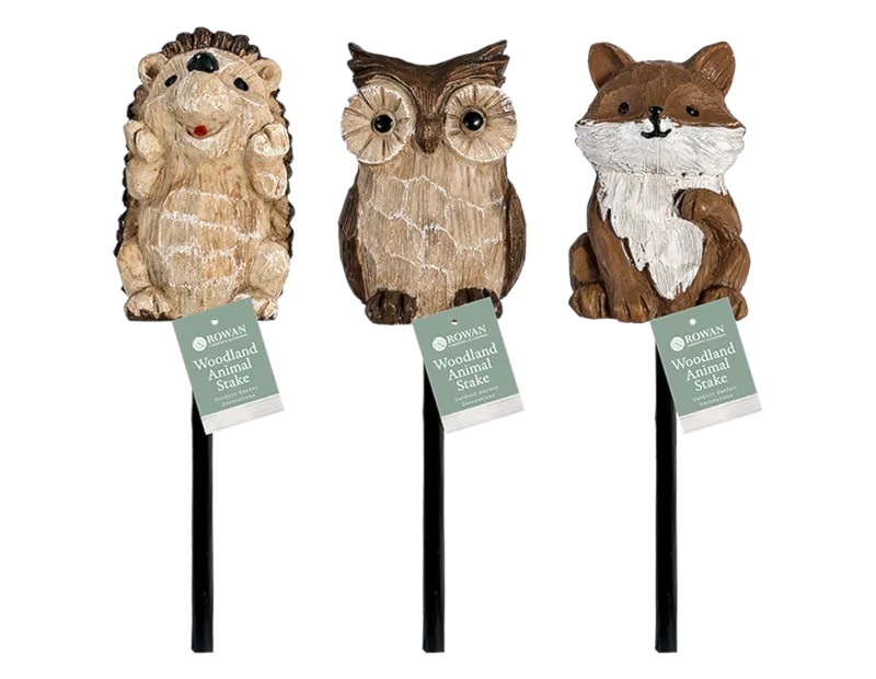 Wholesale Polyresin Woodland Animal Stake CDU