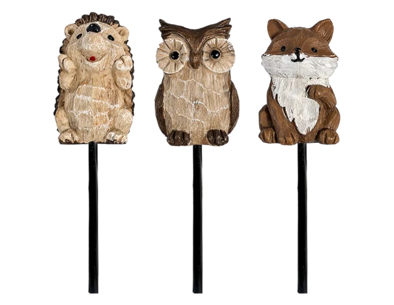 Wholesale Polyresin Woodland Animal Stake CDU