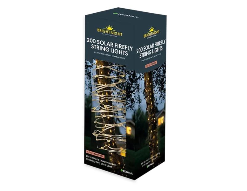 200 Solar Firefly String Lights Warm White CDU