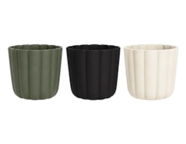 Plastic Ribbed Plant Pot 16cm CDU Plastic Ribbed Plant Pot 16cm CDU