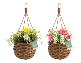 Wholesale Artificial Mini Floral Hanging Basket 32cm CDU