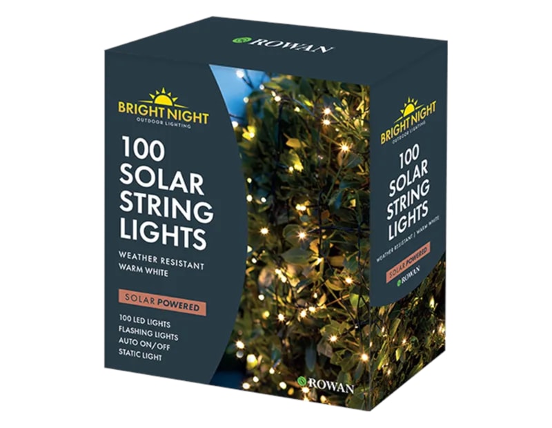 100 LED Solar String Lights Warm White CDU