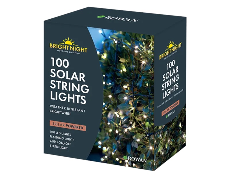 Wholesale 100 LED Solar String Lights Bright White CDU Wholesale 100 LED Solar String Lights Bright White CDU