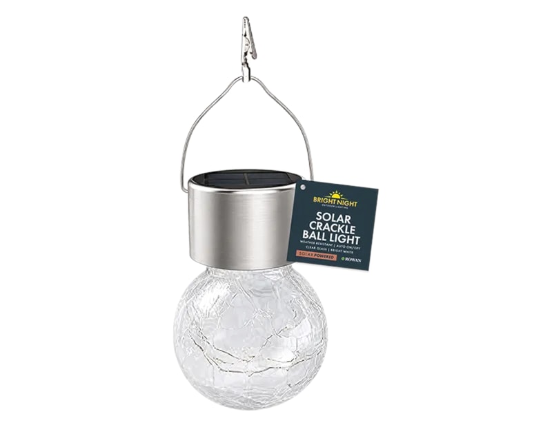 Wholesale Solar Clear Glass Crackle Ball Light Wholesale Solar Clear Glass Crackle Ball Light