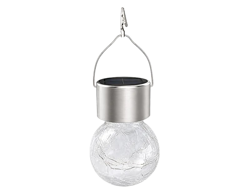 Wholesale Solar Clear Glass Crackle Ball Light