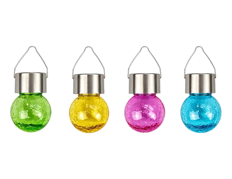 Wholesale Solar Coloured Glass Crackle Ball Light Wholesale Solar Coloured Glass Crackle Ball Light