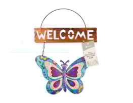 Wholesale Metal Butterfly Welcome sign Wholesale Metal Butterfly Welcome sign
