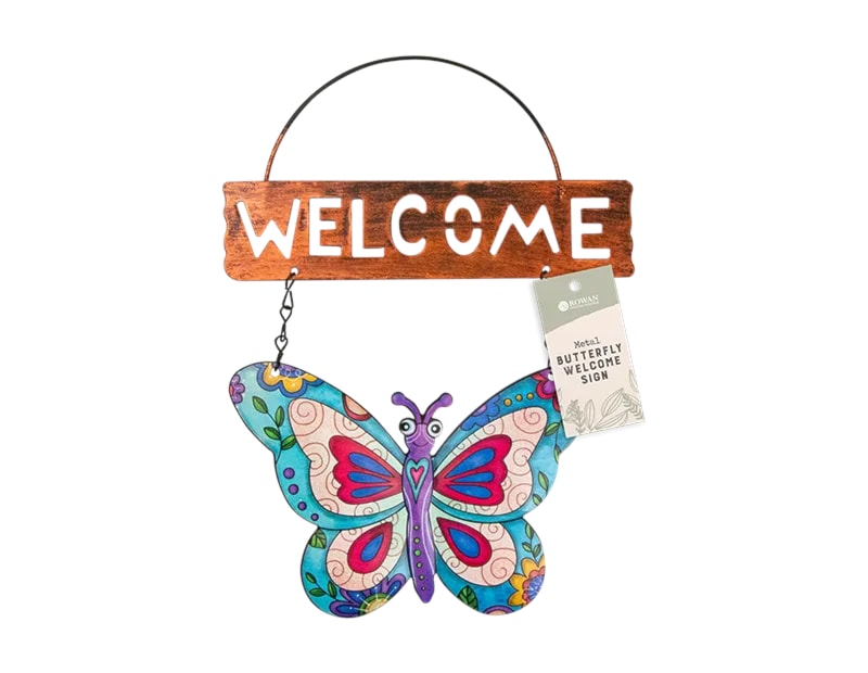 Wholesale Metal Butterfly Welcome sign Wholesale Metal Butterfly Welcome sign