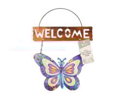Wholesale Metal Butterfly Welcome sign Wholesale Metal Butterfly Welcome sign