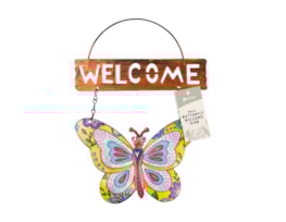 Wholesale Metal Butterfly Welcome sign Wholesale Metal Butterfly Welcome sign