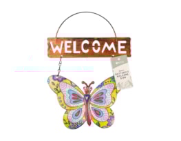 Wholesale Metal Butterfly Welcome sign Wholesale Metal Butterfly Welcome sign